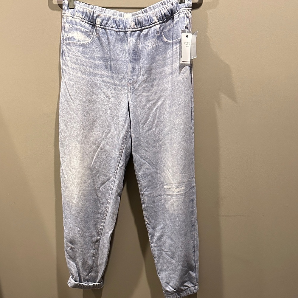 NWT Ecru Denim Sweatpants/Joggers